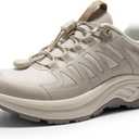 NORTIV 8 Women's Quick Laces Hiking Shoes Lightweight Walking Outdoors Trekking Trails Camping Casual Sneakers,Size 11,Khaki,SNHS242W