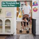 Babelio No Bottom Bar Baby Gate, 28" H x 26-43" W, Black