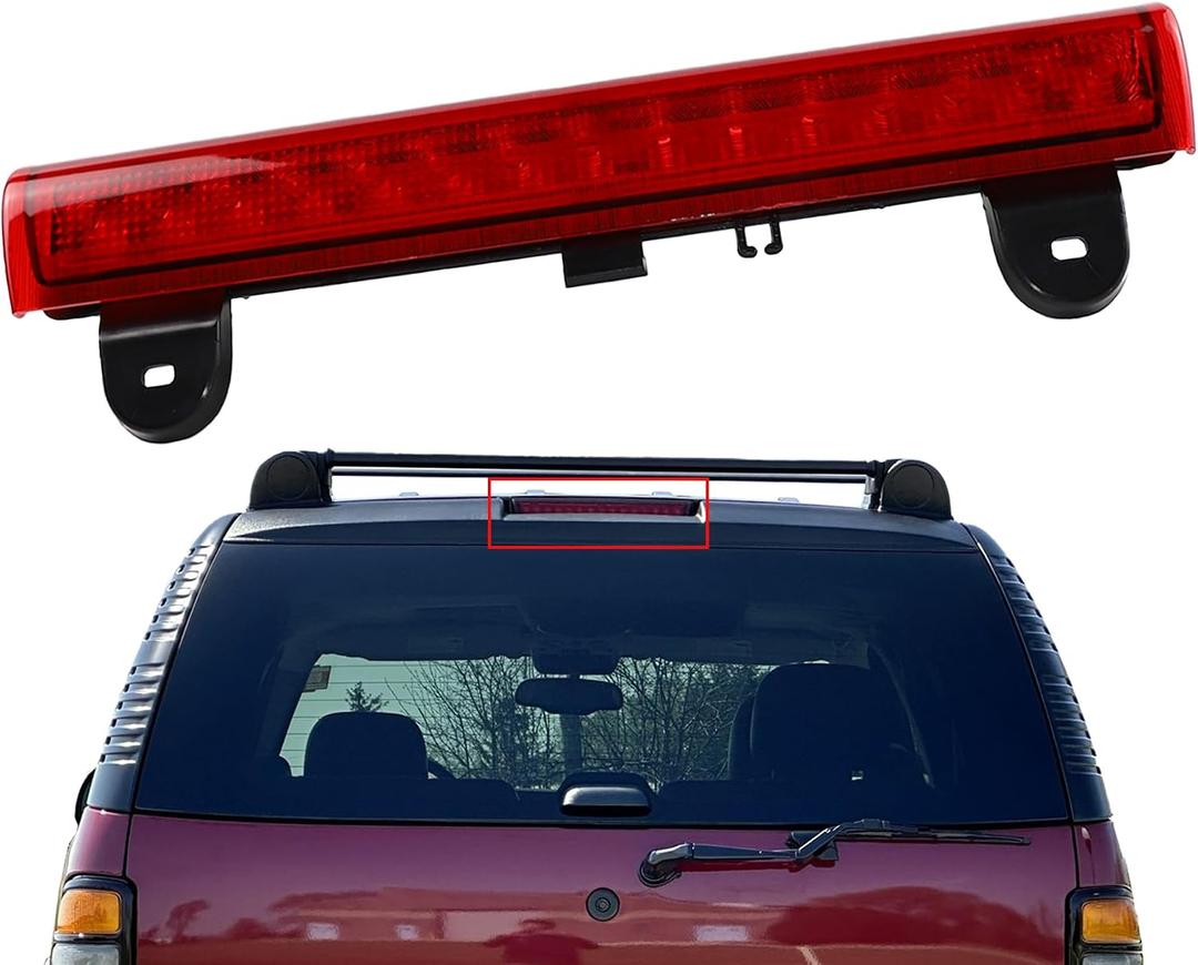 Center High Mount Stop Light LED 3rd Brake Light Compatible with 2000-2006 Chevy Tahoe Suburban 1500/2500 2000-2006 GMC Yukon XL 1500/2500 Replaces 923-203 15170955 S47001 GM2890107
