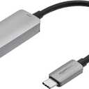 Amazon Basics USB-C 3.1 Male to HDMI Female Adapter for Phone and Tablet, 4K@60Hz, Portable, Plug and Play, Gray, 1.69 x 1.45 x 0.43 inches