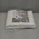 NEXHOME PRO Cotton Duvet Cover Queen Size White, Organic Natural Linen Feel 100% Washed Cotton 3 Pieces Bedding Set with Zipper Closure & Corner Ties, Breathable(No Comforter) (Queen (90"x90"))