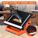 7 inch Wet Tile Saw, PeakPursuit 6500 RPM & Pure Copper Motor, Bevel cuts tile from 0 to 45, Tile Cutter Wet Saw with Water Reservoir for Cutting Tiles and Stones, for DIY Enthusiasts
