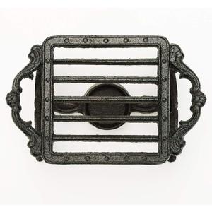 Sungmor Heavy Duty Cast Iron Teapot Dish Warmer Stable Holder for Tealight Stand | Tealight Warmer Decorative Stove for Villa Yard Balcony-Square