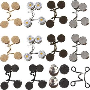 RONYOUNG 60PCS Adjustable Waist Buckle Set for Loose Pants - No Sewing Clips, Pins, Brooch Tightener for Jeans, Skirts (10 Sets)