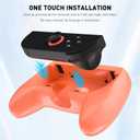 PAWDIARY Switch 2 Grip Compatible with Nintendo Switch 2025 Controller, [2 Pack] Grip Accessories for New Switch 2 Controller, Ergonomic Comfort Handle Kit with 4 Thumb Caps (Blue&Orange)