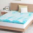 EGO Topper 3 Inch Cal King Memory Foam Mattress Topper, Cooling Gel Foam Mattress Topper for Pressure Relief, Ventilated Design Bed Topper in a Box, CertiPUR-US Certified, Medium