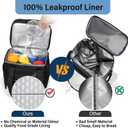 Lunch Box Cooler Bag - Insulated Tactical Lunchbox for Men - Large Lunch Pail or Adults Work Outdoor Shifts Trips Black Camo 16L