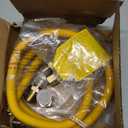 60" Flexible Gas Line Kit for Dryer, Stove, Range, Stainless Steel Gas Dryer Connector Kit, 5/8 in.OD(1/2 in. IDDryer Gas Line with Connector 1/2" FIP & 1/2" MIP & 3/4" MIP Fitting
