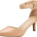 DREAM PAIRS Kitten Heel Low Heel for Women Closed Pointed Toe Pumps Wedding Party Sexy Dress Shoes Low pointed (9, Black/Nubuck)