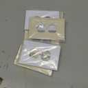 6-Pack Duplex Outlet Cover, Natural Bamboo Fiber Switch Plates and Outlet Covers, White Decorative Wall Plates for Electrical Outlets, 1 Gang Receptacle Cover, Corrosion Resistant