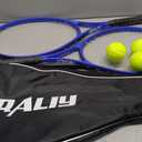 HIRALIY Tennis Rackets 2 Pack for Adults Beginners - 27 Inch Lightweight Aluminum Tennis Racquet Set with 3 Balls & Carry Bag - Vibration Dampening & Large Sweet Spot for Men Women Couples