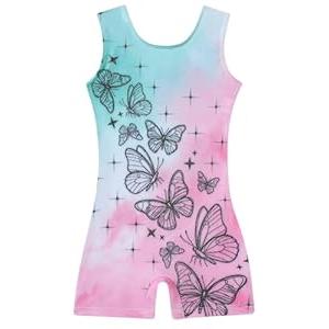 Idgreatim Size 120 Years Gymnastics Leotards for Girls Sparkly Biketards Unitards Athletic Tumbling Outfit