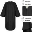 6Pcs Unisex Matte Graduation Cap and Gown 2025 2026 with Tassel for High School and College Graduation Size 42(4'9"-4'11")