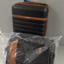 UKEIN Luggage Sets 3 Piece, Carry On Luggage 20In With Spinner Wheels,PC Hardside Suitcase Set with TSA Lock,Durable Carry On Suitcase With Travel Backpack for Men (Black, 3 Piece Set (20inch))