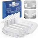 Bed Lock Sheet Holders Fit All Sheet Size, New Upgrade Sheet Straps Keep Sheets Firm & Tight, Bed Fitted Sheet Holder for Corners, Sheet Clips, Mattress Sheet Holder Strap, Sheet Secure Lock Fasteners (Snow White+snow White Slider Lock)
