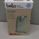 bella Electric Can Opener and Knife Sharpener, Removable Cutting Lever, Cord Storage, Stainless Steel Blade, Seaglass
