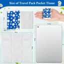 120 Pack Pocket Tissues Travel Size, 3-Ply Facial Tissue Packs, 1200 Sheets Unscented Small Mini Individual Portable Tissues with Embossed Design for Purse, Travel, Party, Holiday