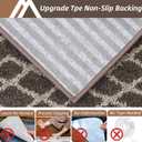 COSY HOMEER Soft Stair Treads 15pcs Non-Slip Carpet Mat 28inX9in Indoor Stair Runners for Wooden Steps,Stair Rugs for Kids and Dogs, 100% Polyester TPE Backing Brown,Rhombus