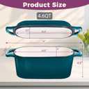 4.6-Quart Oval Dutch Oven for Bread Baking, 2 in 1 Enameled Cast Iron Bread Pan with Lid, Sourdough Bread Dutch Oven for a Crispy Crust, Teal