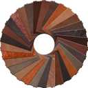 Amylove 30 Pcs Genuine Leather Scraps for Craft 12 x 7.8 Inch Tooling Leather Sheets Material(Brown)