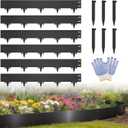 6-Pack Metal Landscape Edging (20ft Total), 40" x 6.5" Steel Garden Edging Border w/ 6 Stakes, Rustproof Hammer-in Edging for Landscaping, Lawn, Yard, Tree Rings, Flower Beds