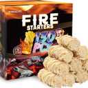 Shwuevei 130 pcs Fire Starter - Natural Fire Starters for Fireplace, Pellet Stove & Wood, Fire Pit, Smoker, BBQ, Chimney, Pizza Oven - Fire Starters for Grill, Charcoal Starter