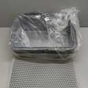 LIHONG Stainless Steel Cat Litter Box, XL Metal with Lid, Cat Litter Pan for Large Cats, Non-Sticky Large Kitty Litter Box, Anti-Leakage, 23.5" X 15.5" X 14" XXL