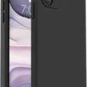 Vooii Compatible with iPhone 11 Case, Upgraded Liquid Silicone with [Flat Edges] [Camera Protection] [Soft Anti-Scratch Microfiber Lining] Phone Case for iPhone 11 6.1 inch - Black