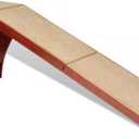 PetSafe CozyUp Wooden Bed Ramp for Cats & Dogs, Furniture-Grade with High-Traction Carpet Surface, Cherry