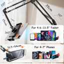 CACENCAN Foldable Tablet Stand, Tablet Stand Adjustable for Bed,Universal Flexible Tablet Holder with 360 Degree Rotation for iPad/iPhoneX/iPad Pro/N-Switch,or Other 4.5~12.9 Inches Devices