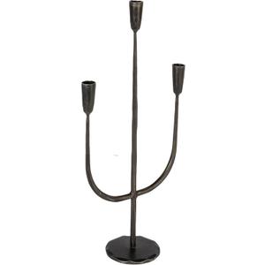 Creative Co-Op Tall Artisanal Metal Candelabra, Black
