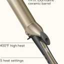 INFINITIPRO BY CONAIR Tourmaline Ceramic 1 -Inch Curling Iron, 1 -Inch Barrel Produces Voluminous Curls, Hair Curler for Use on Medium and Long Hair, Dark Gray
