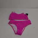 Women's High Waisted Bikini Swimsuit Two Piece Strapless Bandeau Cheeky Bathing Suits (Medium)