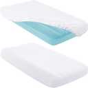 Entisn 2 Pcs Kids Air Mattress Fitted Sheets Only, 34.5x62x7 Inch Microfiber Toddler Inflatable Mattress Sheets for Kids, Sleepovers, Camping Trips and Party Accommodations (White)