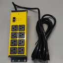 CCCEI 2PCS Heavy Duty Power Strip Surge Protector 20 AMP, 8 Outlets 12 Gauge Shop Garage Metal Multiple Outlets, 15 FT Extension Cord 5-15P Adapter High Amp 6-20R T-Slot 20a for Appliance Yellow.