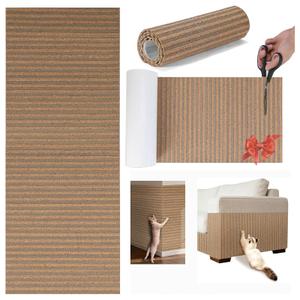 Natural Cork-Cat Scratch mat-Cat Scratch Pad Rug-cat Couch Protector-Scratch Furniture Protector for Post/Sofa/Floor-Wall Scratchers for Indoor-Carpets Scratching-Stretching- Kitty Gifts-Brown