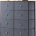 Sweetcrispy 8 Drawer Dresser for Bedroom, Organizer Storage Drawers, Blue, 31.5"D x 11.8"W x 36.4"H