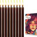 Box of 12 Brown Candles | 4 inches Tall & 3/4 inch Diameter | Supplies for Your Personal Altar & Intentions | Room Decor | Taper Candlesticks