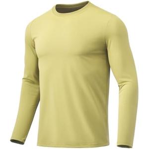 BANTREK Men's Long Sleeve Shirts Moisture Wicking UPF 50+ Sun Protection Athletic T-Shirts for Fishing Workout Swim Gym L