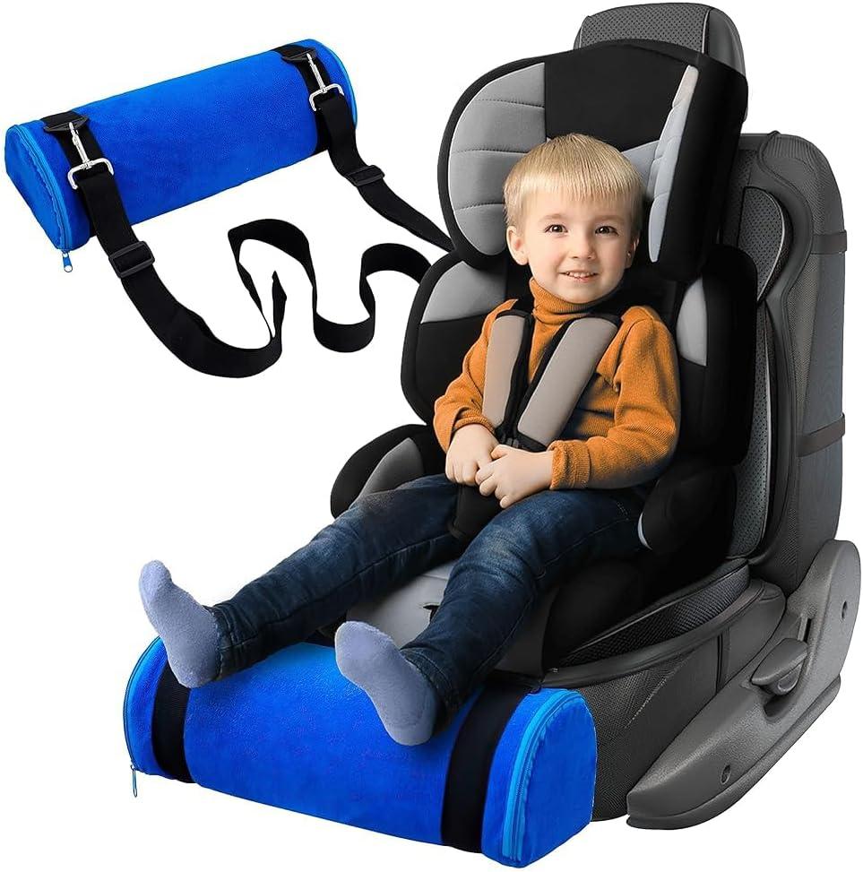 Car Seat Footrest for Children, Strap-On Car Seat Leg Support Pad, Footrest for Children Ideal for Long Road Trips, Car Seat Footrest for ChildrenBlue