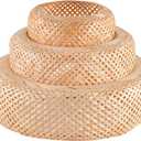 18.12" Bamboo Lamp Shade, Boho Handwoven Large Wicker Lampshade Chandelier for Floor Lamp,Pendant light Replacement Shade (3-ply 18.12 inch)