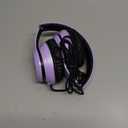 LORELEI X8 Over-Ear Wired Headphones with Microphone with 1.45m-Tangle-Free Nylon Line&3.5mm Plug, Lightweight Foldable & Portable Headphones for Smartphone, Tablet, Computer, Mp3/ 4(Dark Purple)