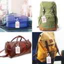 2 x Sodsay 2 PCS Initial Luggage Tag, Luggage Tags for Suitcases Cute Embroidered Letter PU Leather Travel Bag Baggage Tags Privacy Cover ID Label for Women Kids Teens Men(S, White Leather+Pink Letter)