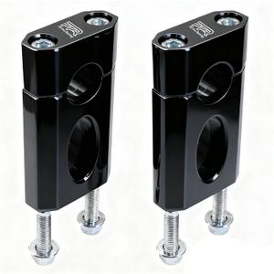 Handlebar Risers, 7/8" 22 mm Handlebar Mount Clamp Risers Replacement for Coleman BT200X CT200U-EX MB200 50 70 125cc XR/CRF Dirt Pit Bike (Black)