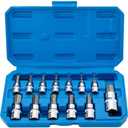 Hex Bit Socket Set Premium S2 Alloy Steel | 13-Piece Metric 2mm - 14mm Allen Socket Kit