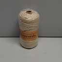 Braided Cotton Cord 3mm109 Yards Natural Macrame Cotton Cord Bohemia Macrame Rope for Handmade Plant Hangers Wall (Apricot)