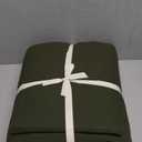 FOSSA Duvet Cover Set 100% Washed Cotton Linen Feel Super Soft Breathable Cozy 3 Pieces Bedding Sets Solid Olive Green Oversized King (Oversized King (120" x 98"))