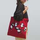 Women's Aesthetic Canvas Tote Bag Cute Panda Pattern Casual Shopping Beach Travel Reusable Cotton Shoulder Bag