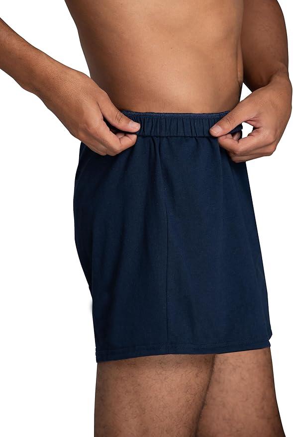 Fruit of the Loom Men's Tag Free Knit Boxer Shorts, Relaxed Fit, Moisture Wicking, Assorted Color Multipacks (XX-Large)