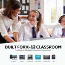 AILIHEN Kids Headphones Wired for School Bulk, 6 Pack Headsets with Microphone for K-12th Grade Classroom, Students, Teens, 3.5mm Jack for Chromebook, Computer, Laptop (Black)